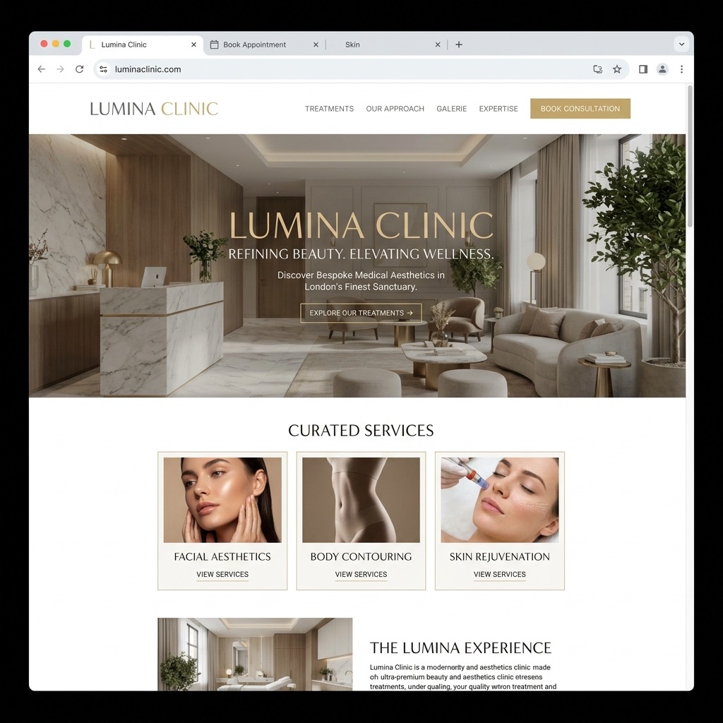 Lumina Clinic — Premium Beauty and Aesthetics Clinic Website by AETHER AI Atelier
